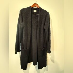 Thread & Supply Black Open-Front Cardigan Size L
